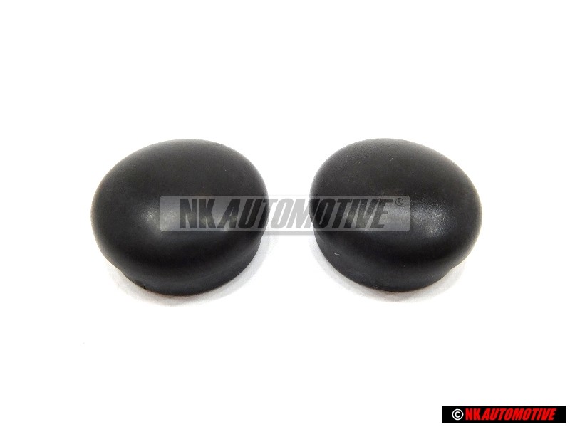 2x VW Original Capuchon Noir Satine - 1J0955205A 9B9