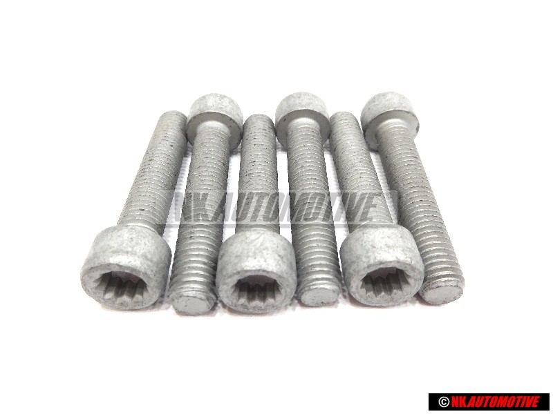 6x VW Original Vis A Tete Cylindrique Avec Empr. 