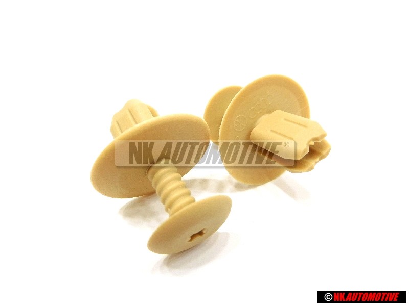 2x VW Original Clip Beige Fauve - 1H0867199A 7H7