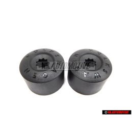 2x VW Original Capuchon De Boulon De Roue Noir Satine - 3C0601173 9B9