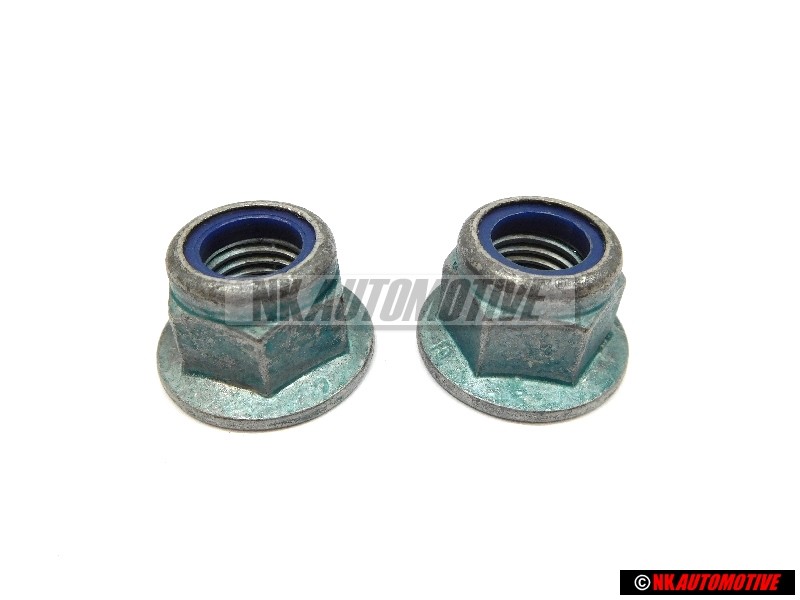 2x VW Original Ecrou Hexagonal Embase, Autobloquante - N 10106402