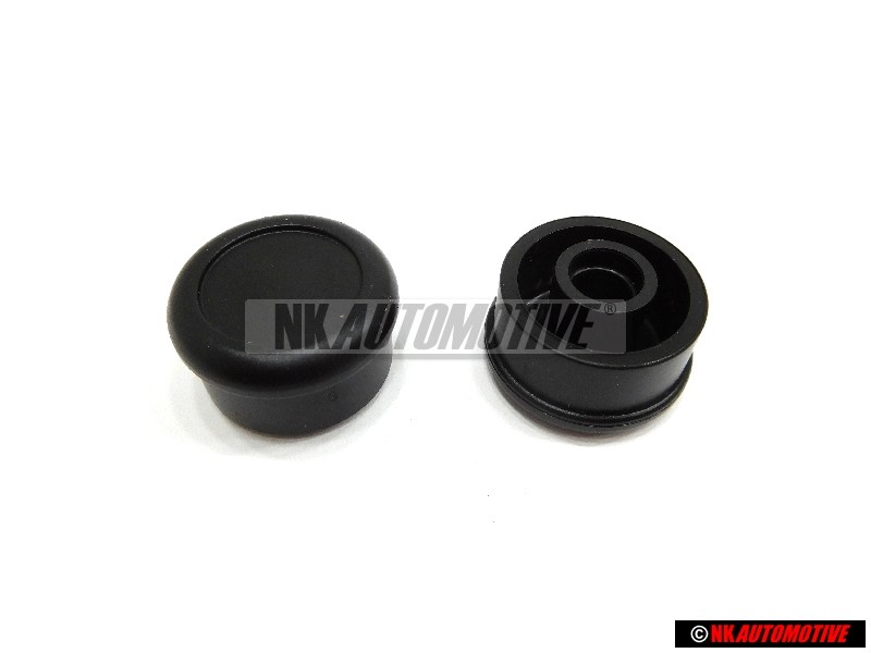 2x VW Original Bouton Noir Satine - 191857520A 01C
