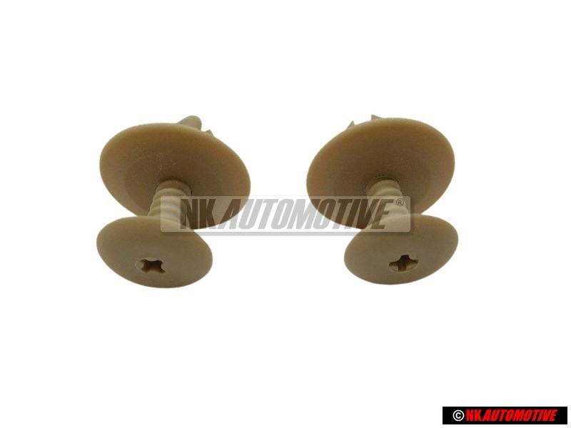 2x VW Original Clip Beige Clair - 1H0867199A Q70