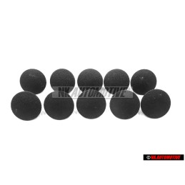 10x VW Original Clip Noir Satine - 321867838 01C