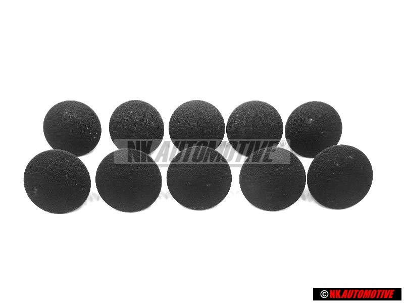 10x VW Original Clip Noir Satine - 321867838 01C