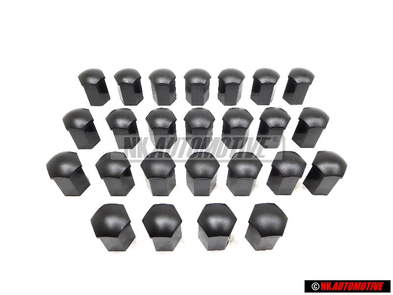 25x VW Original Capuchon De Boulon De Roue Noir Satine - 867601173 01C