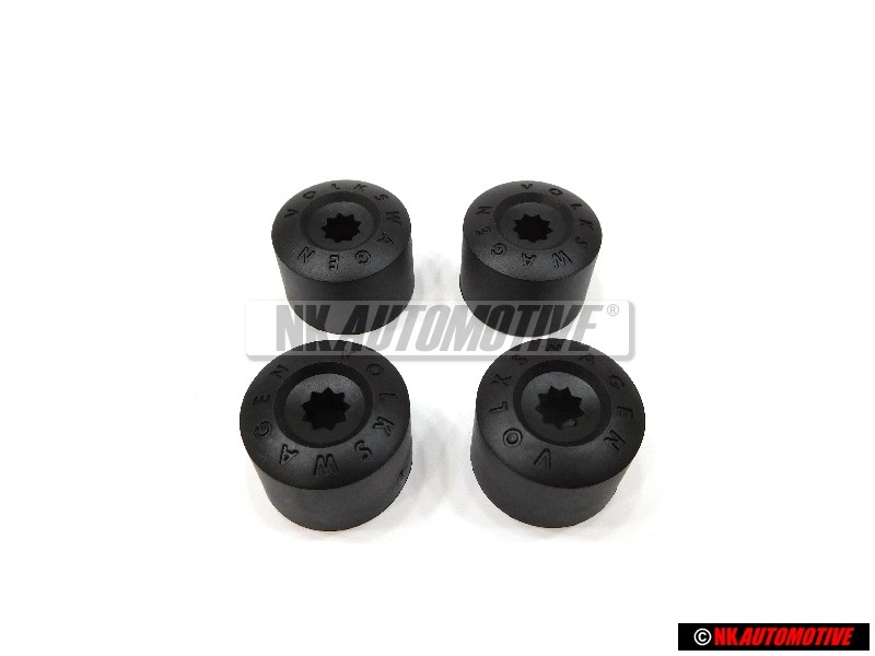 4x VW Original Capuchon De Boulon De Roue Noir Satine - 1K0601173 9B9