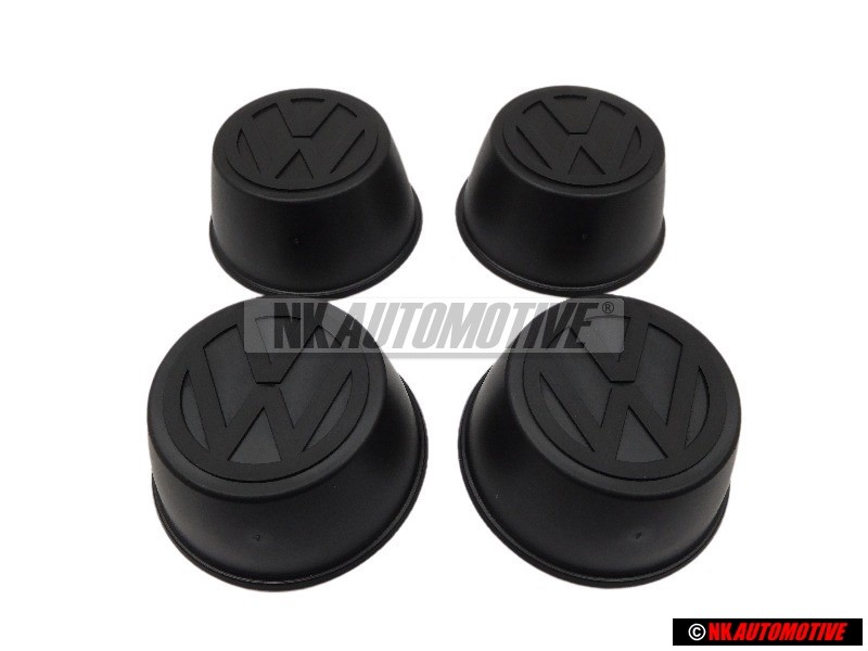 4x VW Original Enjoliveur De Roue Noir Satine - 321601171A 01C