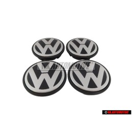 4x VW Original Enjoliveur De Roue Noir/Anthracite Metallise - 7L6601149B R