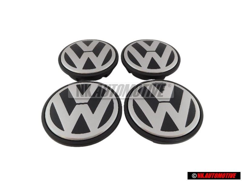 4x VW Original Enjoliveur De Roue Noir/Anthracite Metallise - 7L6601149B R