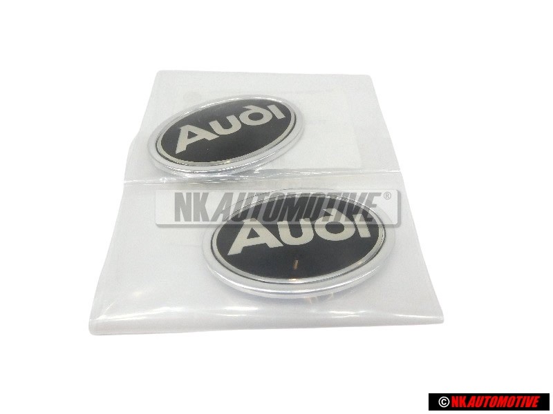 2x Audi Original Embleme AUDI noir satin/chrome - 895853621A 01C