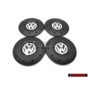 4x VW Original Enjoliveur De Roue Noir Satine/Chrome - 7H0601151B RVB
