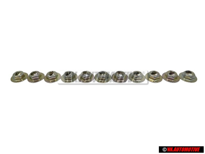 11x VW Original Ecrou Taraud - N 0386021