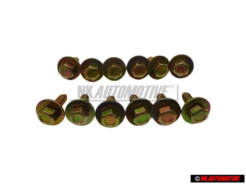 12x VW Original Vis A Tole 6Pans Avec Rondelle - 311821143
