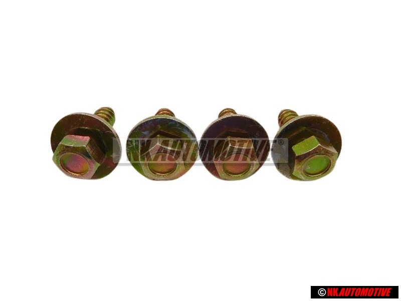 4x VW Original Vis A Tole 6Pans Avec Rondelle - 311821143