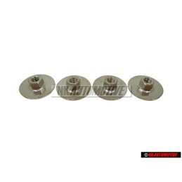 4x VW Original Ecrou 6 Pans Avec Rondelle Caoutchouc - N 90574801