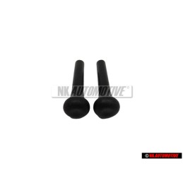 2x VW Original Bouton P. Tringle De Surete Noir Satine - 191837187 01C