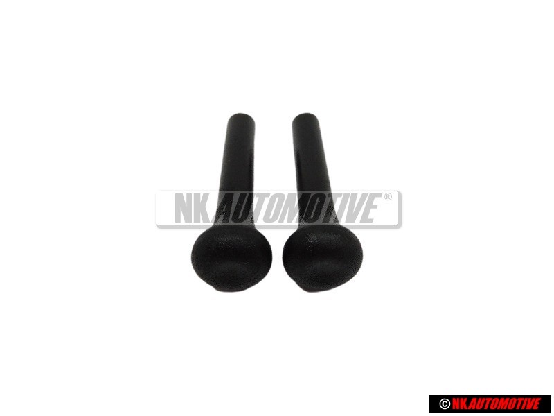 2x VW Original Bouton P. Tringle De Surete Noir Satine - 191837187 01C