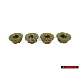 4x VW Original Ecrou 6 Pans, Autoserreur - N 0230026