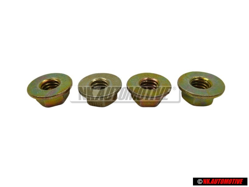 4x VW Original Ecrou 6 Pans, Autoserreur - N 0230026