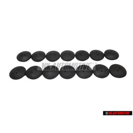 14x VW Original Bouton-Ression Noir Satine - N 9009360101C