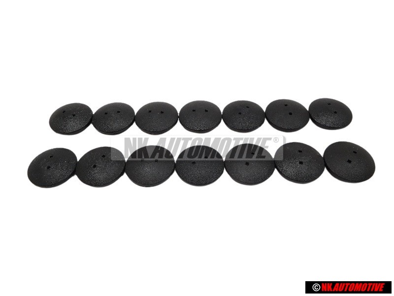 14x VW Original Bouton-Ression Noir Satine - N 9009360101C