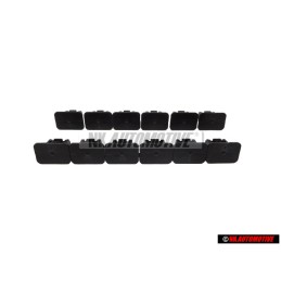 12x VW Original Clip Noir Satine - 357867646 9B9