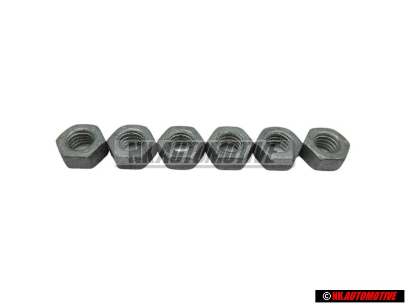6x VW Original Ecrou 6 Pans - N 01100636
