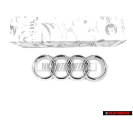 Audi Original Anneaux Avant Embleme Logo Chrome - 4D0853605