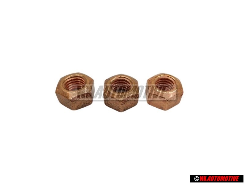 3x VW Original Ecrou 6 Pans, Autoserreur - N 0221464