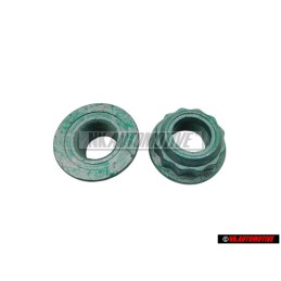 2x VW Original Ecrou A Embase 12 Pans, Autoserreur - N 90587602