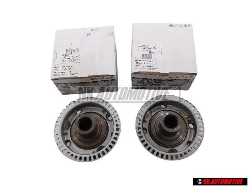 2x VW Original Moyeu De Roue Avec Rotor - 357407613B