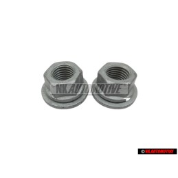 2x VW Original Ecrou Hexagonal Embase, Autobloquante - N 90323704