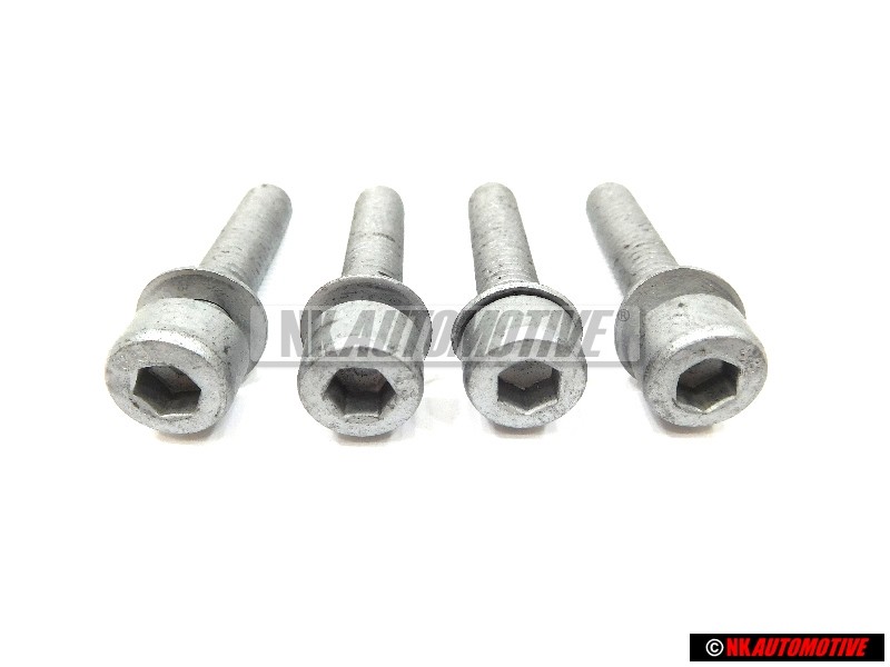 4x VW Original Vis A Tete Cylindrique Avec Six Pans Internes - N 10022701