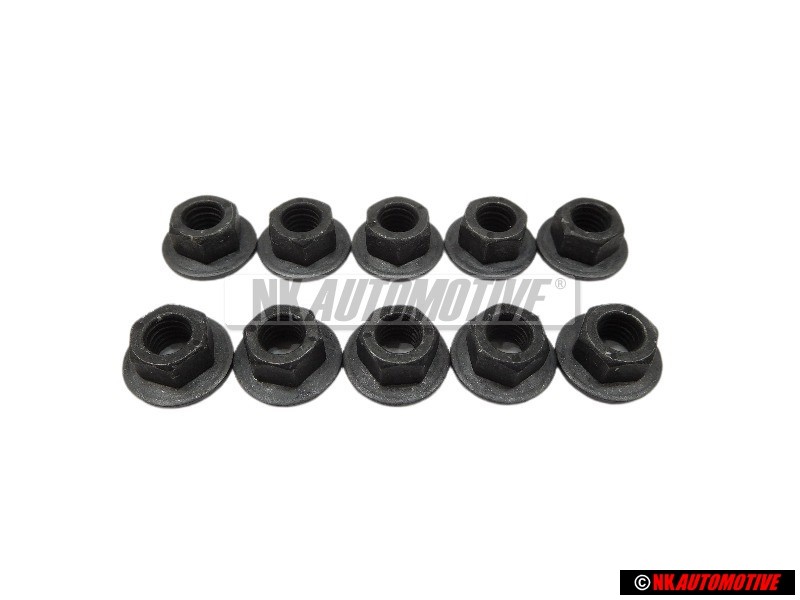 10x VW Original Ecrou Hexagonal Embase - N 90175205
