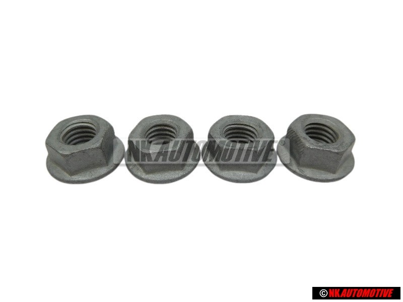 4x VW Original Ecrou Hexagonal Embase, Autobloquante - N 90226404