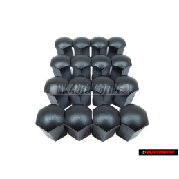 16x VW Original Capuchon De Boulon De Roue Noir Satine - 867601173 01C