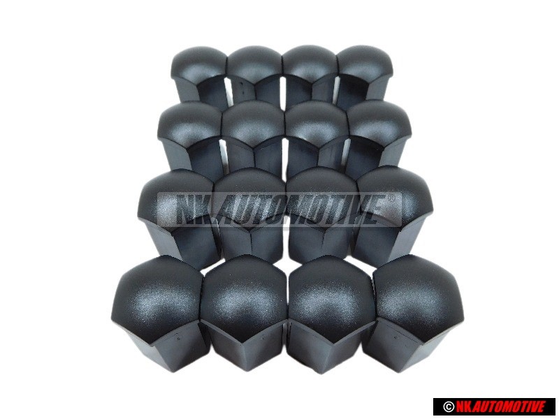 16x VW Original Capuchon De Boulon De Roue Noir Satine - 867601173 01C