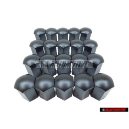 20x VW Original Capuchon De Boulon De Roue Noir Satine - 867601173 01C