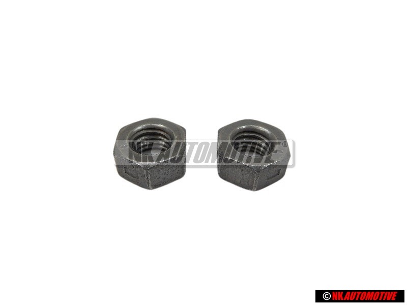 2x VW Original Ecrou 6 Pans, Autoserreur - N 90074404