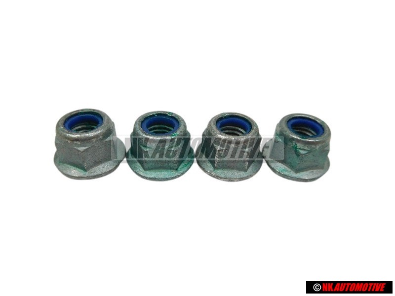 4x VW Original Ecrou Hexagonal Embase, Autobloquante - N 90183802