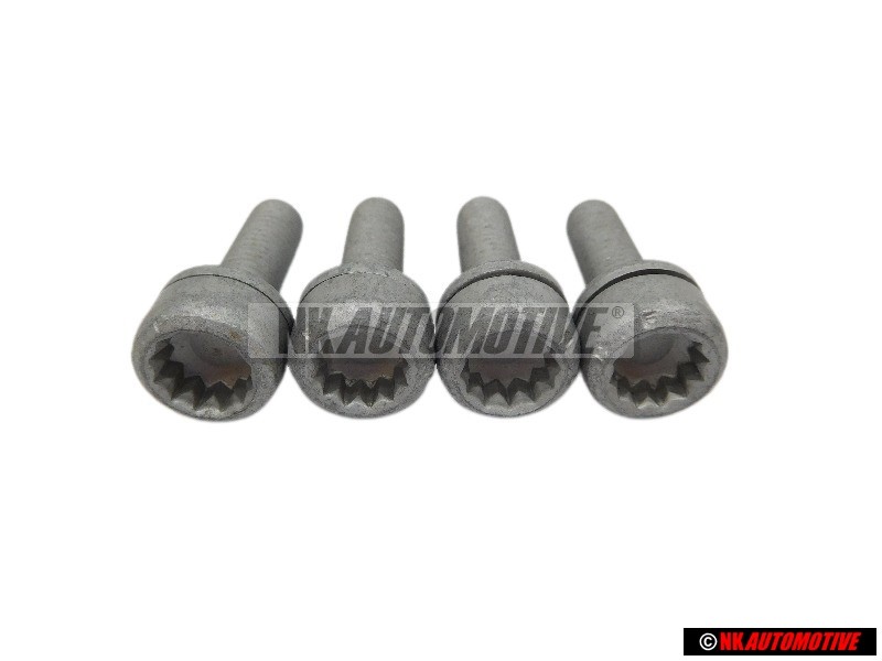 4x VW Original Vis A Tete Cylindrique Avec Six Pans Internes - N 90401901