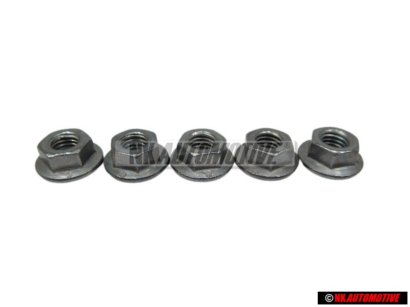 5x VW Original Ecrou Hexagonal Embase - N 10017304