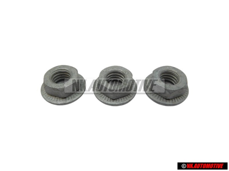 3x VW Original Ecrou Hexagonal Embase - N 90106304