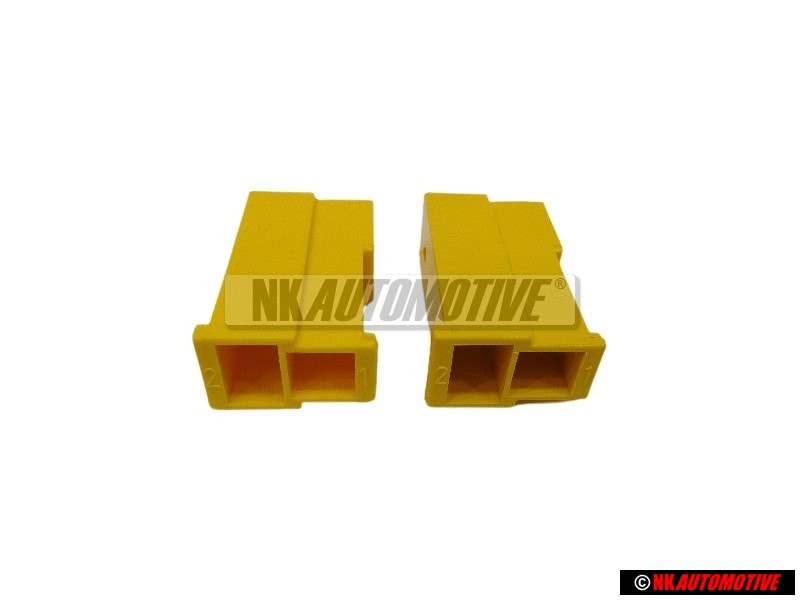 2x VW Original Boitier A Fiche Plate Male - 161971988C