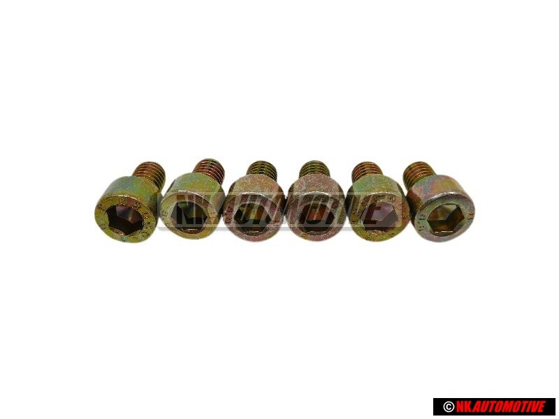 6x VW Original Vis A Tete Cylindrique Avec Six Pans Internes - N 0147506