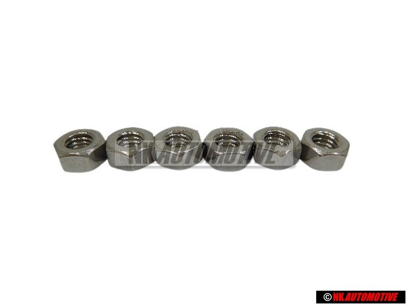 6x VW Original Ecrou 6 Pans - N 01100627
