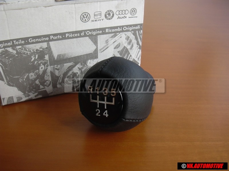 VW Original Pommeau Levier Vitesses (Cuir) Noir - 161711141D 1BX