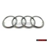 Audi Original Anneaux Couverture Du Moteur Emblem Logo Argent - 4H0103940A