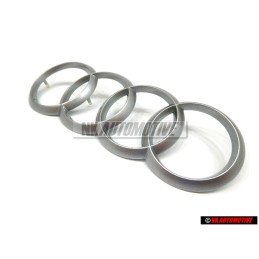 Audi Original Anneaux Couverture Du Moteur Emblem Logo Argent - 4H0103940A